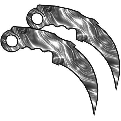 [FREE] DUAL KARAMBITS: MELTED SILVER thumbnail