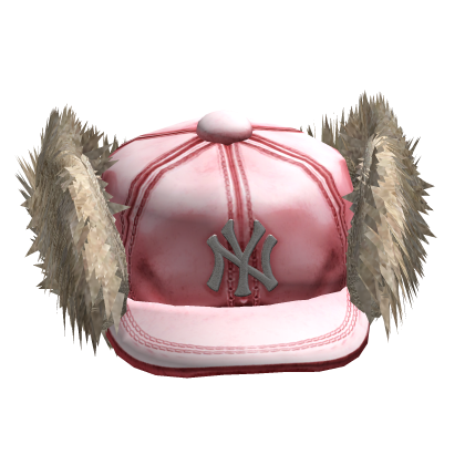 2000s Vintage Pink Trapper Cap w/ Fur Roblox item