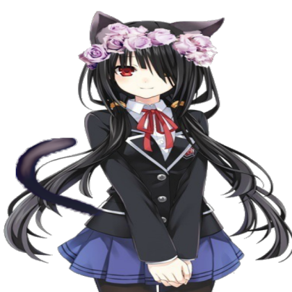 Anime girl black hair Roblox decal