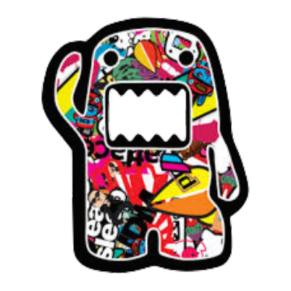 JDM stickerbomb Domo transparent Roblox decal