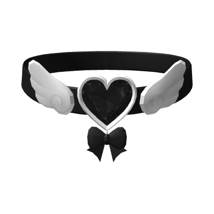 Magical Girl Angel Heart Choker - Black White Roblox item