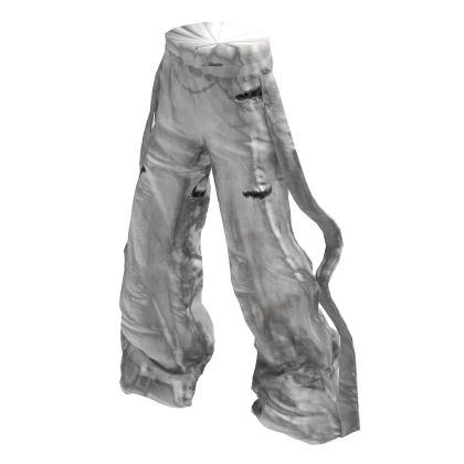White Y3K Cyber Bullet Crack Baggy Pants [PBR]