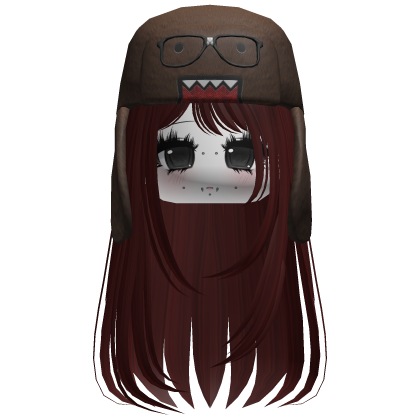 Domo Long Girl Hair Dark Red