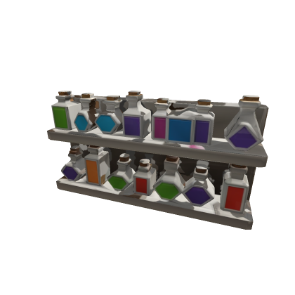 Potion shelf with potions