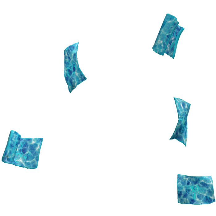Ice Blue Floating Papers
