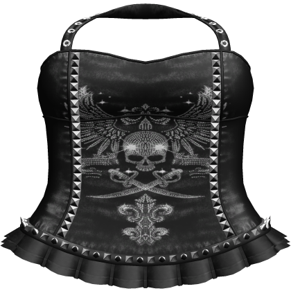 Emo Rhinestone Dress in Black