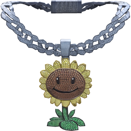 Plants Vs Zombies Sunflower Chain Necklace 1.0
