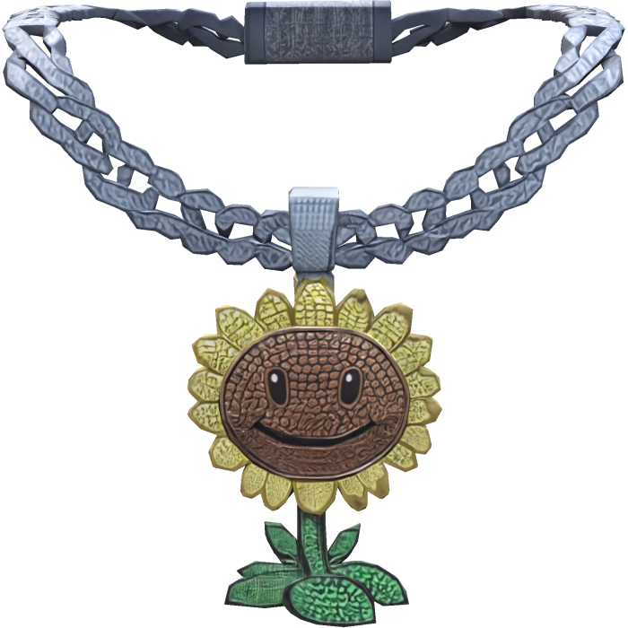 Plants Vs Zombies Sunflower Chain Necklace 1.0