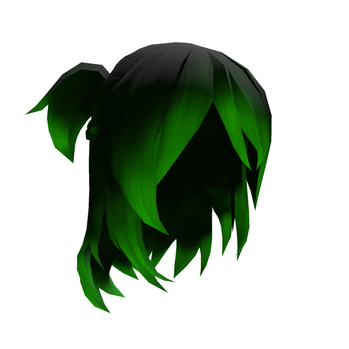 ☣️Black&Green Pigtails Braid Goth Emo Hair 