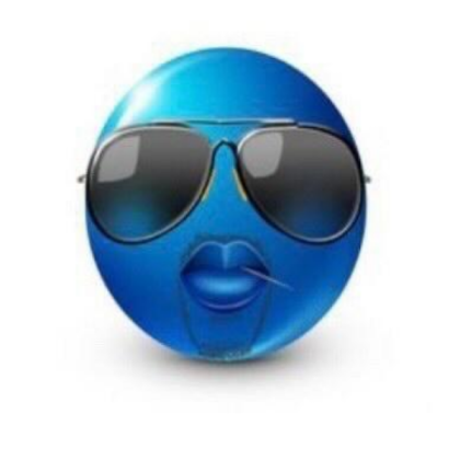 Blue cool emoji man Roblox decal