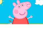 Peppa pig and George