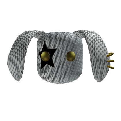Y2K Golden Rockstar Bunny White Mask Roblox item