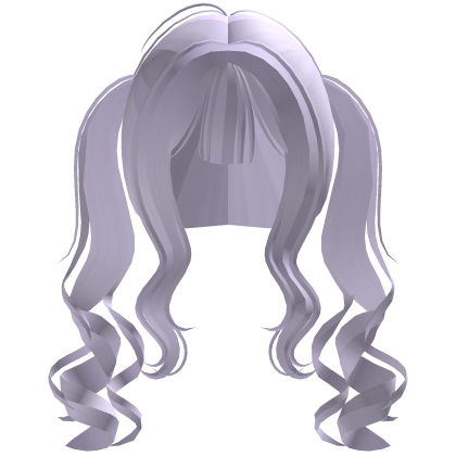 cute back curly pigtails w bangs in light purple