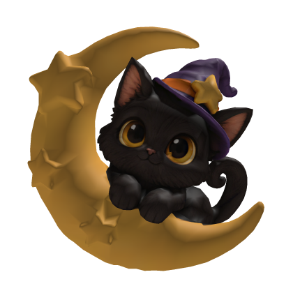 Halloween Moon Witch Kitty Shoulder Pet