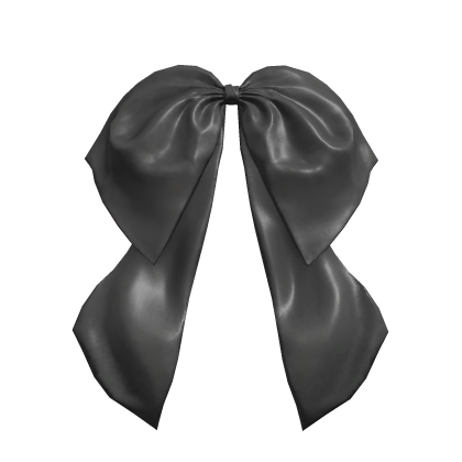 BB Black Satin Hair Bow Romantic Girl Roblox item