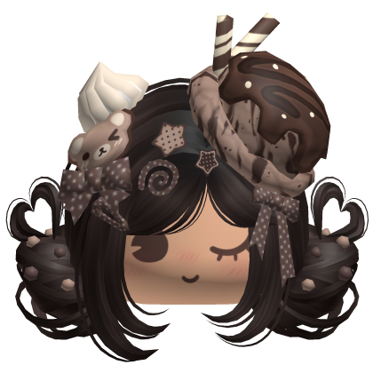 ♡ Ice Cream Girly Buns (Chocolate)