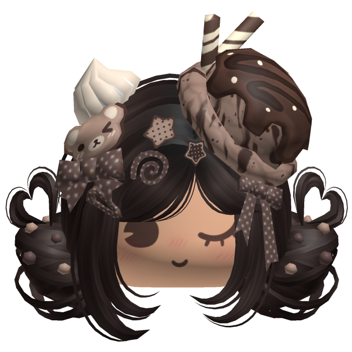 ♡ Ice Cream Girly Buns (Chocolate)
