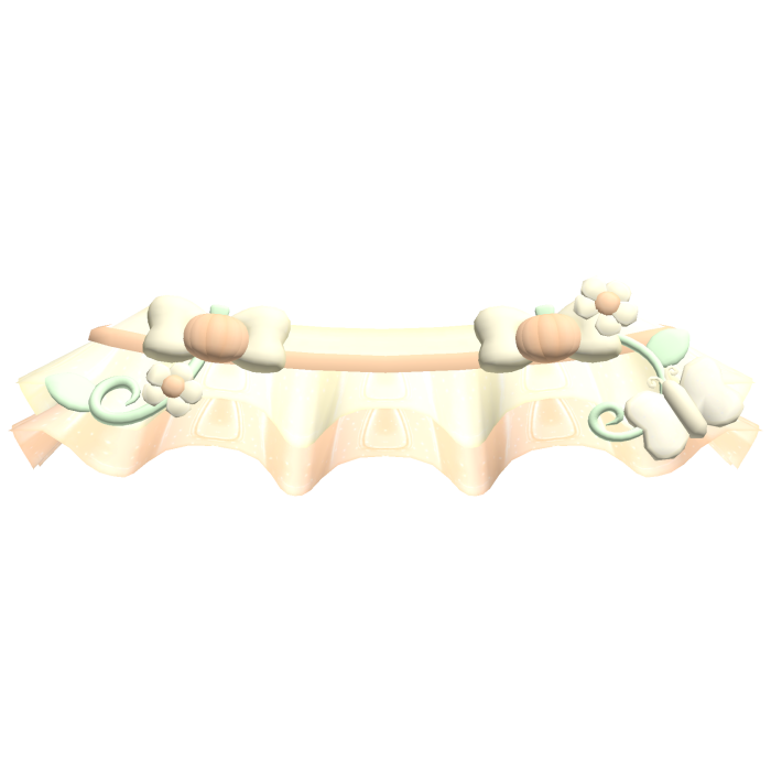 ʚ ︵ yellow halloween pumpkin fairy garden skirt