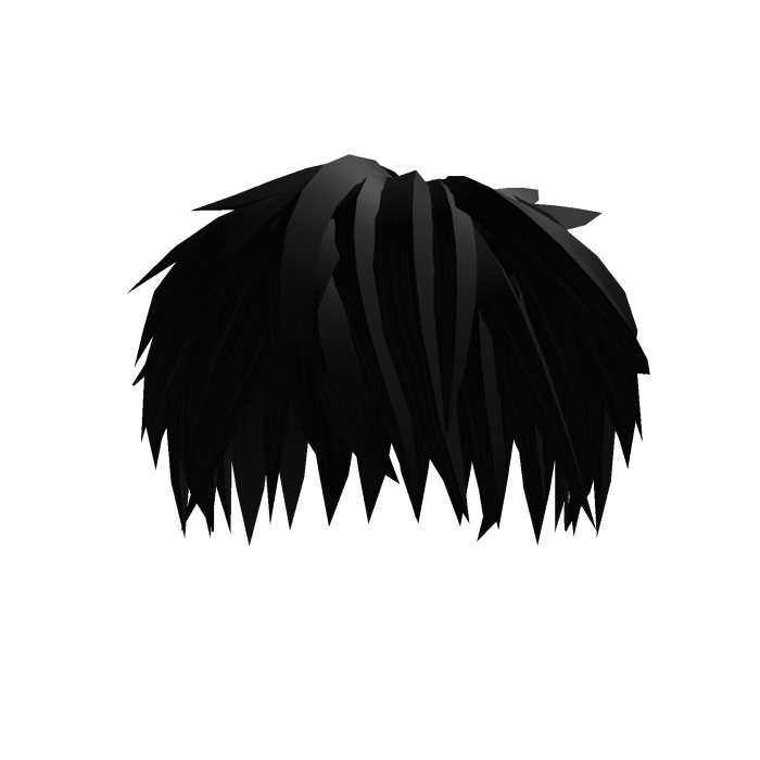 Black Messy Anime Hair