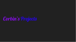 Corbin's Projects