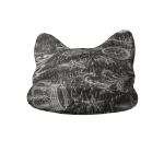 Shiny Silver Vintage Graffiti Punk Fur Beanie