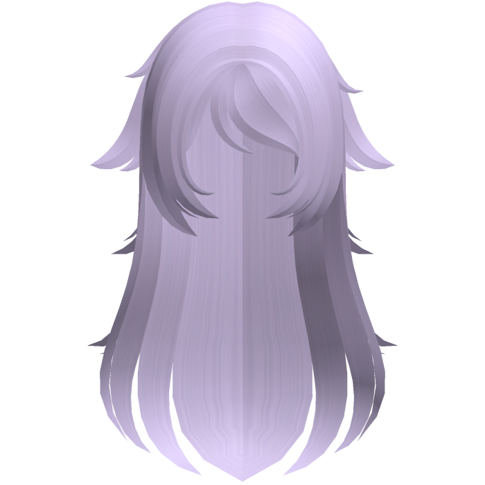 purple cute neet hikikomori long messy hair