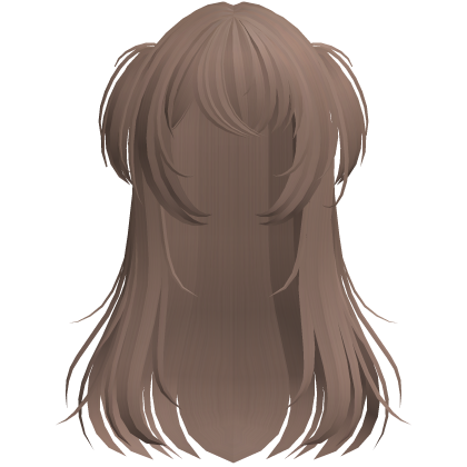 shy wispy layered hair w/ pigtails milk tea