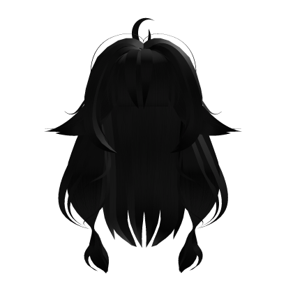 Droopy Kawaii Hair Black Roblox item
