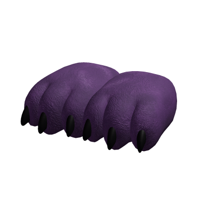 Purple Monty Furry Monster Slippers