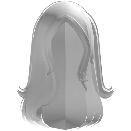 ۶ৎ | half up long sweet swoop pure white hair Roblox item
