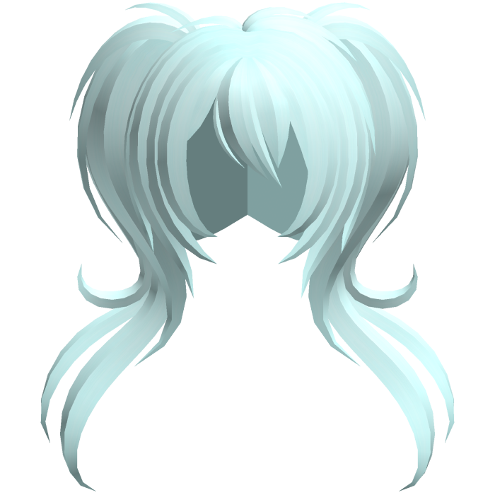 fluffy moe long swirly ponytails teal