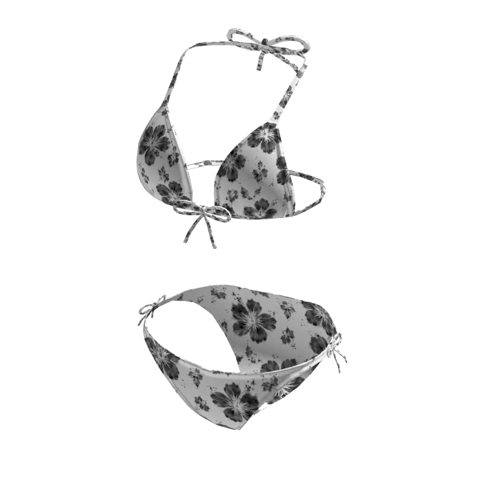 White Floral Bikini