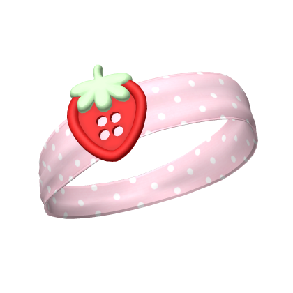 Strawberry Button Headband ♡