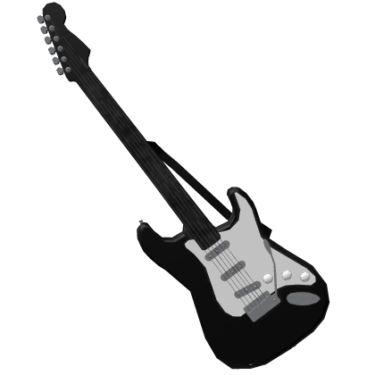 1.0 Back-Strapped Black Electric Guitar