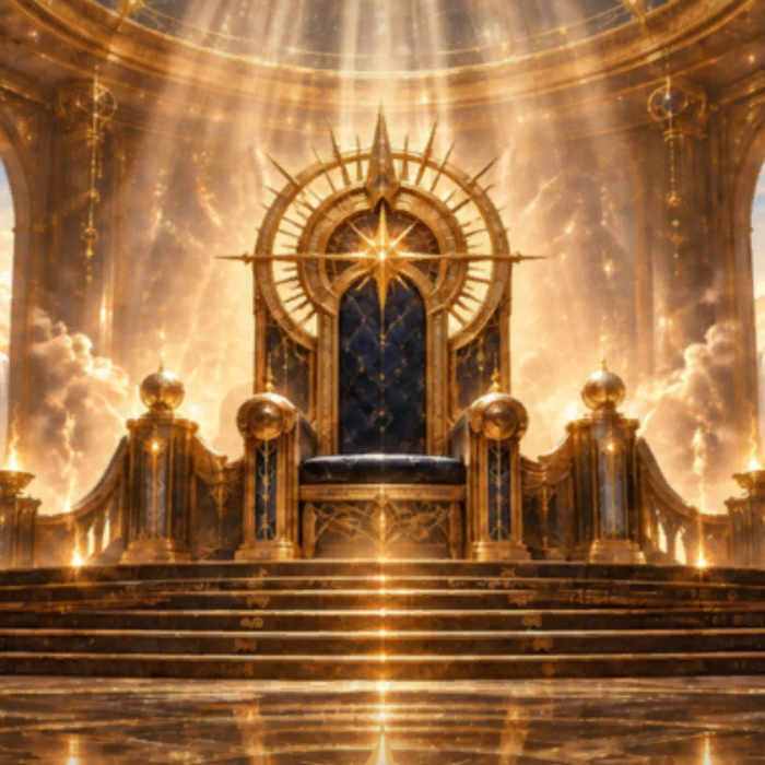 Gold Heaven Celestial Throne Palace Background