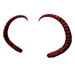 Red Striped Malevolent Horns