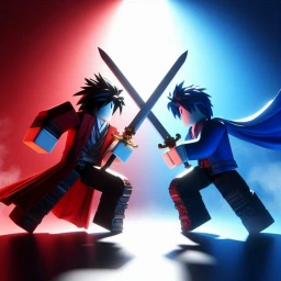 red vs blue sword fight icon