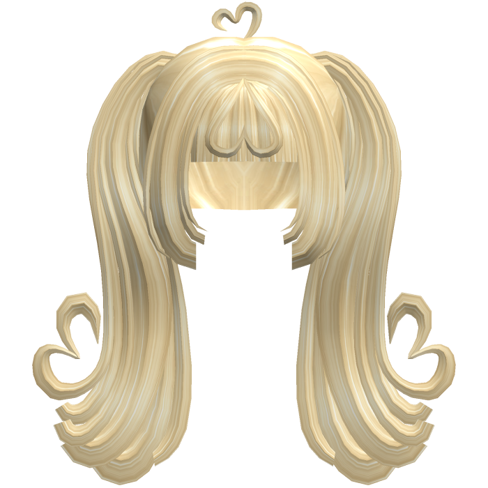 Curled Doll Swirl Heart Pigtails in Blonde