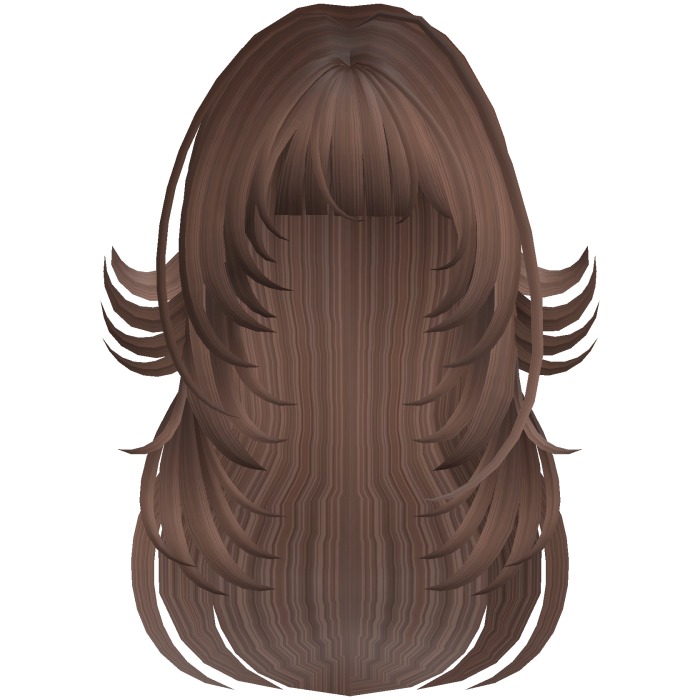 Brown Wave Wolf-Cut Fringed Hair