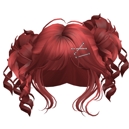 Tilted Elegant Princess Buns (Red)