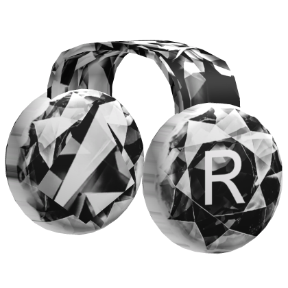 (CODE: CH350) White Crystal Headphones Roblox item