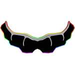 Rainbow Black and White Wings