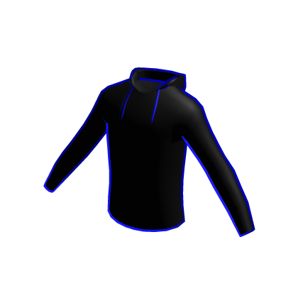 💙 Sweatshirt Black Cartoony Blue Hoodie Halloween thumbnail