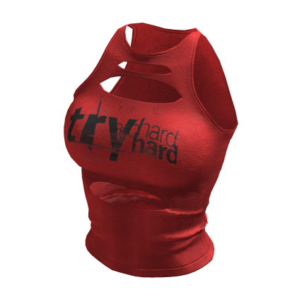 ʚ♡ɞ Y2K Red Ripped Graphic tank Top thumbnail