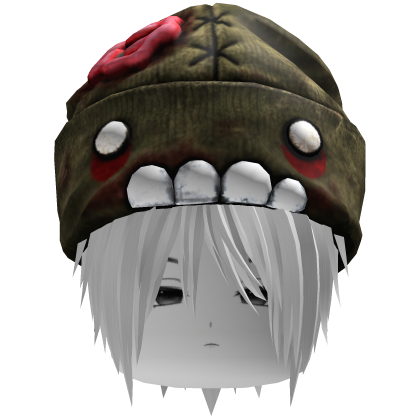 Vkei Moe Messy White Hair W Zombie Beanie & Face🧟