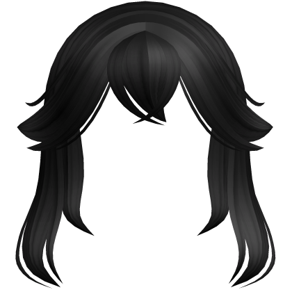 Middle Swept Spiky Bangs in Black