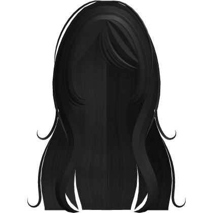 black wispy wavy gothic moe long layered hair Roblox item