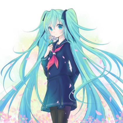 Anime girl with blue hair Roblox decal