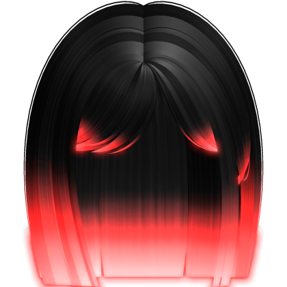 Black to Red Bob Hair (Emissive) Roblox item