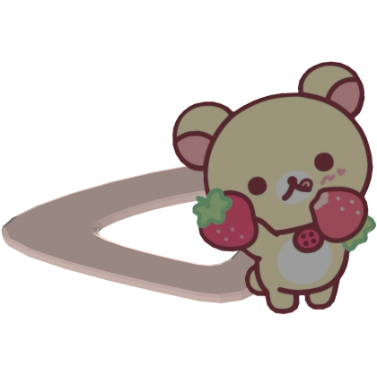 ♡ kawaii strawberry bear hairclip